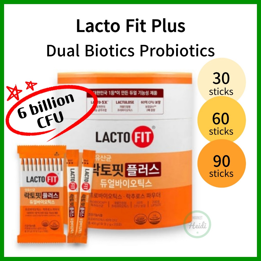 เกาหลี เกาหลี 🇰🇷 Lacto Fit Plus Dual Biotics Probiotics Powder (30/60/90 ชิ้น) / Lactofit + โปรไบโอติก Chong Kun Dang Korea
