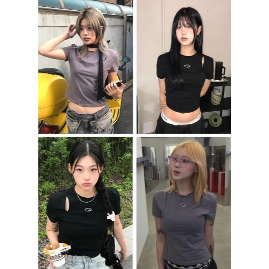 เสื้อยืด Oddstudio Cut-Off Slim จัดส่งจากเกาหลี