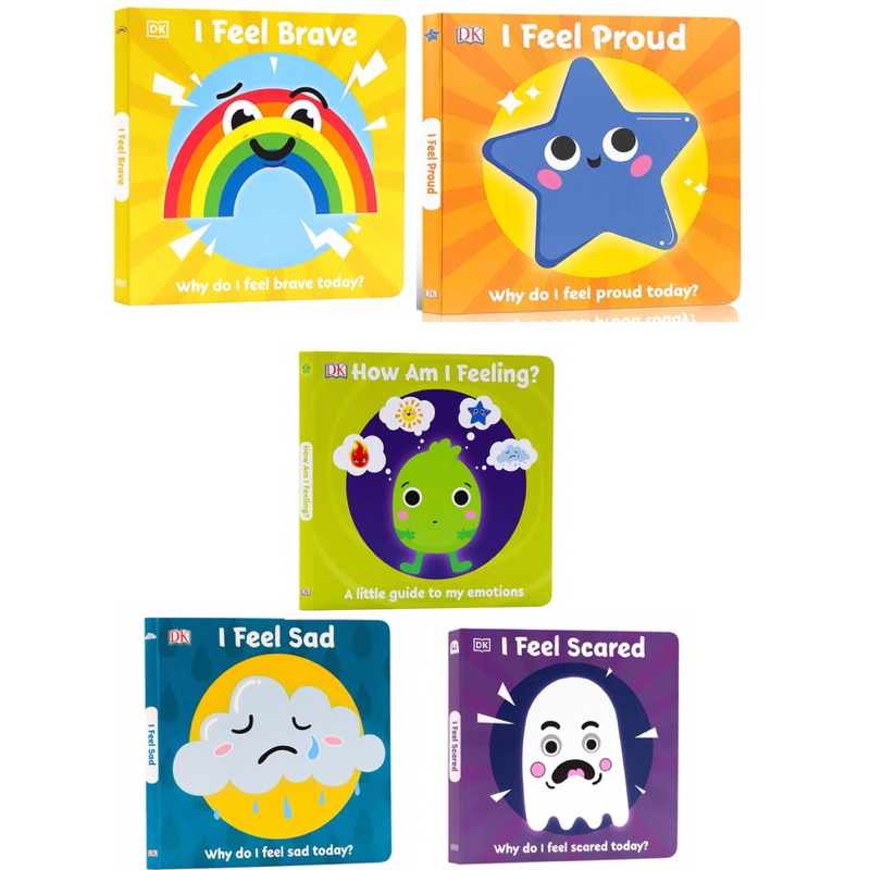 ข้อบกพร่องเล็กน้อย: DK /I Feel Brave/ I Feel Proud/ I Feel Sad/ I Feel Scared (ชุดหนังสือบอร์ด)