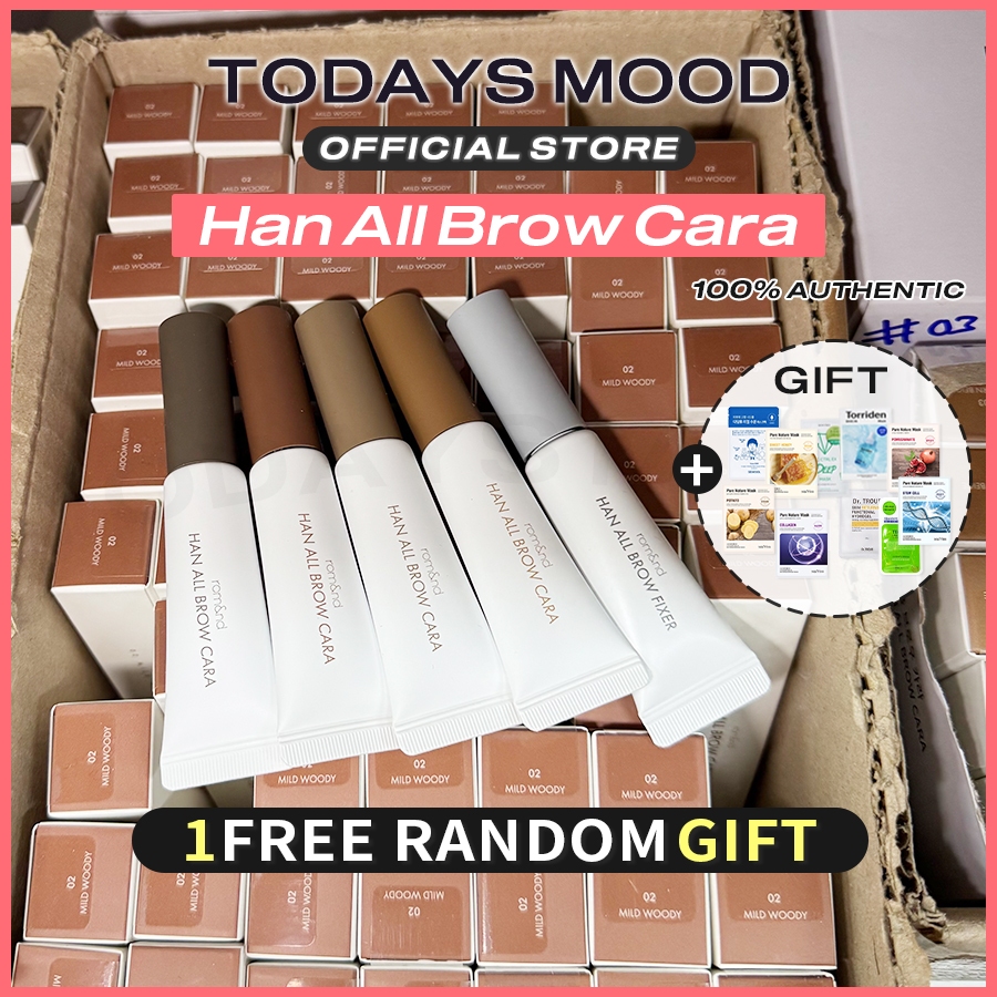 [rom&nd] Han All brow cara (4 สี) | มาสคาร่าปัดคิ้ว สไตล์โรมัน