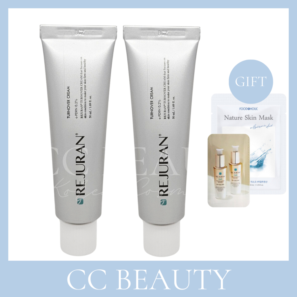 Rejuran Healer Turnover Cream (50ml) - 2ea/Advanced Skin Regenerator, Anti-Aging, Hydration & Brightening