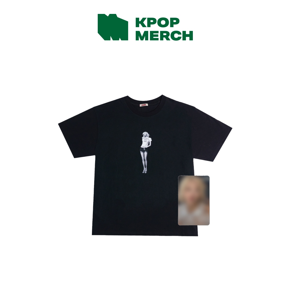 BLACKPINK ROSE - 1st Studio Album ROSIE Official MD [  Number One Girl Rosie Black Shirt ]