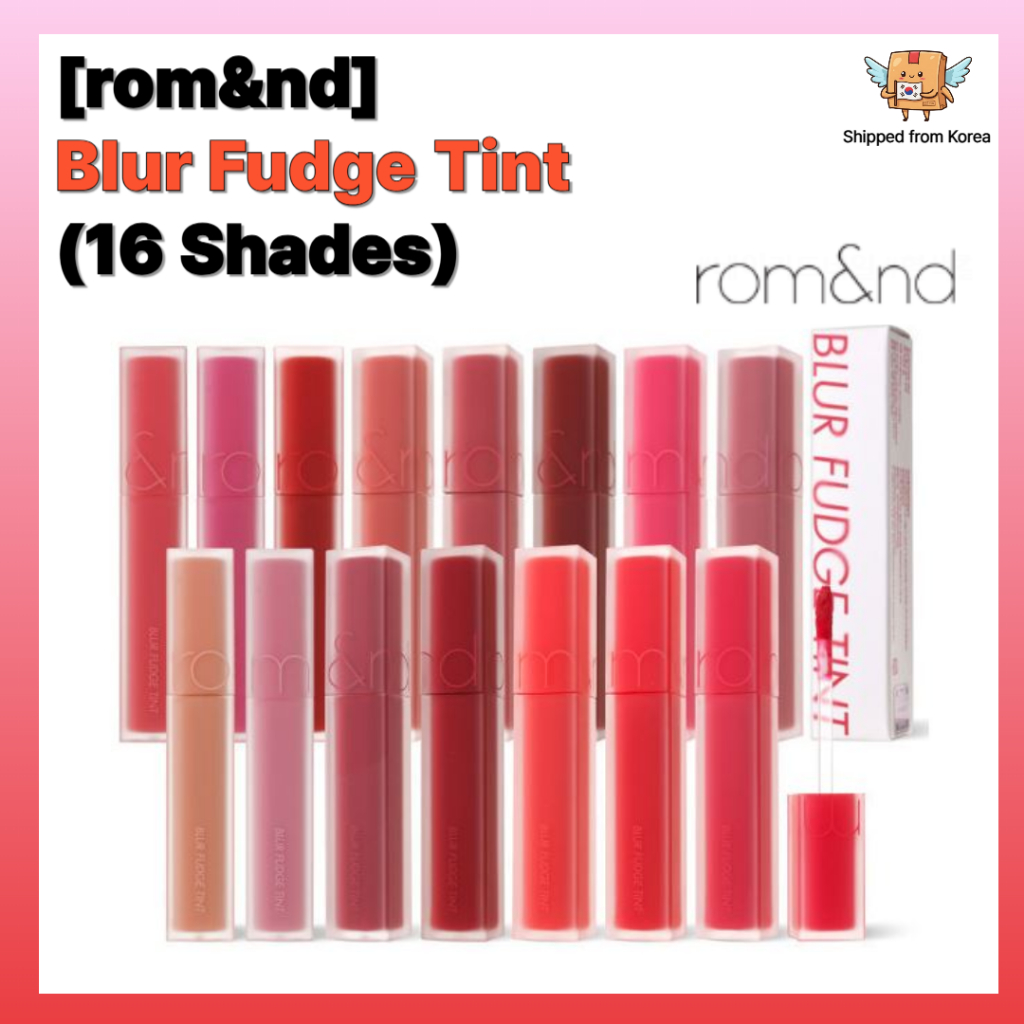 [rom&nd] Blur Fudge Tint – 16 สี | Romand Matte Airy Velvet Lip Tint | แต่งหน้าเกาหลี