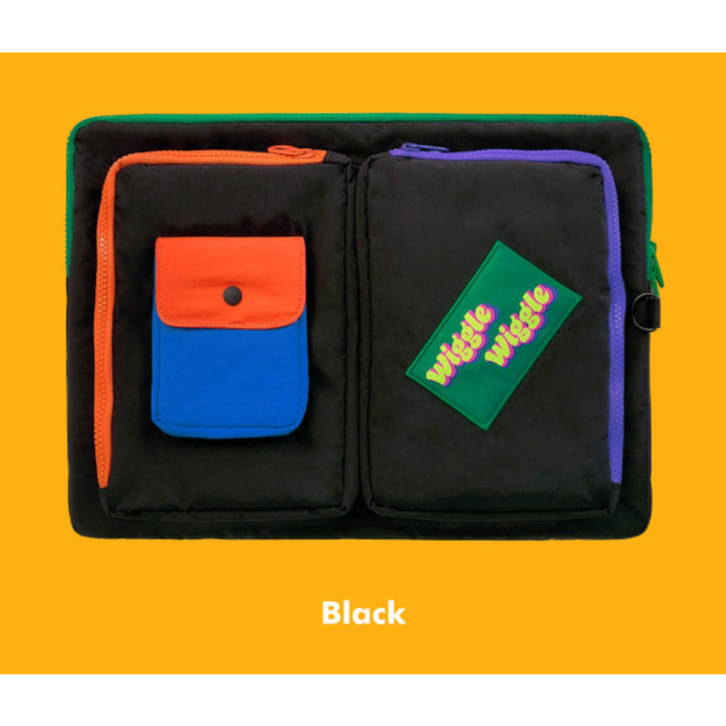[Wiggle Wiggle] POCKET NOTE BOOK POUCH -BLACK