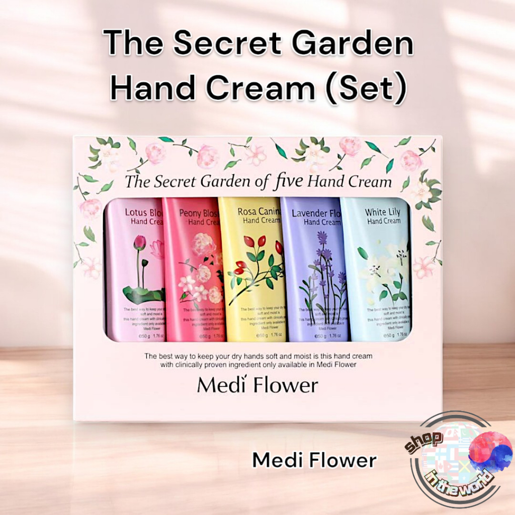 Mediflower The Secret Garden Hand Cream Set 5 ชิ้น 250g 50g*5 ชุดของขวัญ