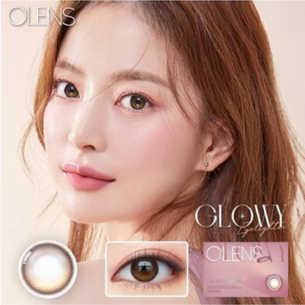 OLENS GLOWY BROWN Month – 1 สี  | คอนแทคเลนส์สีสีน้ําตาลรายเดือน K-Beauty 2p 1 กล่อง