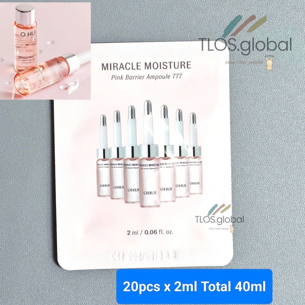 20pcs*2ml OHui Miracle Moisture Pink Barrier Ampoule 777