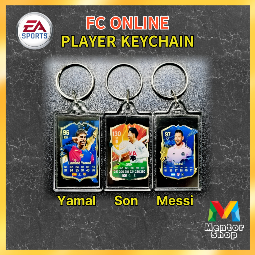 [Mentor Shop] EA Sports FC Online - พวงกุญแจ (Yamal,Son,Messi) - แฮนด์เมด