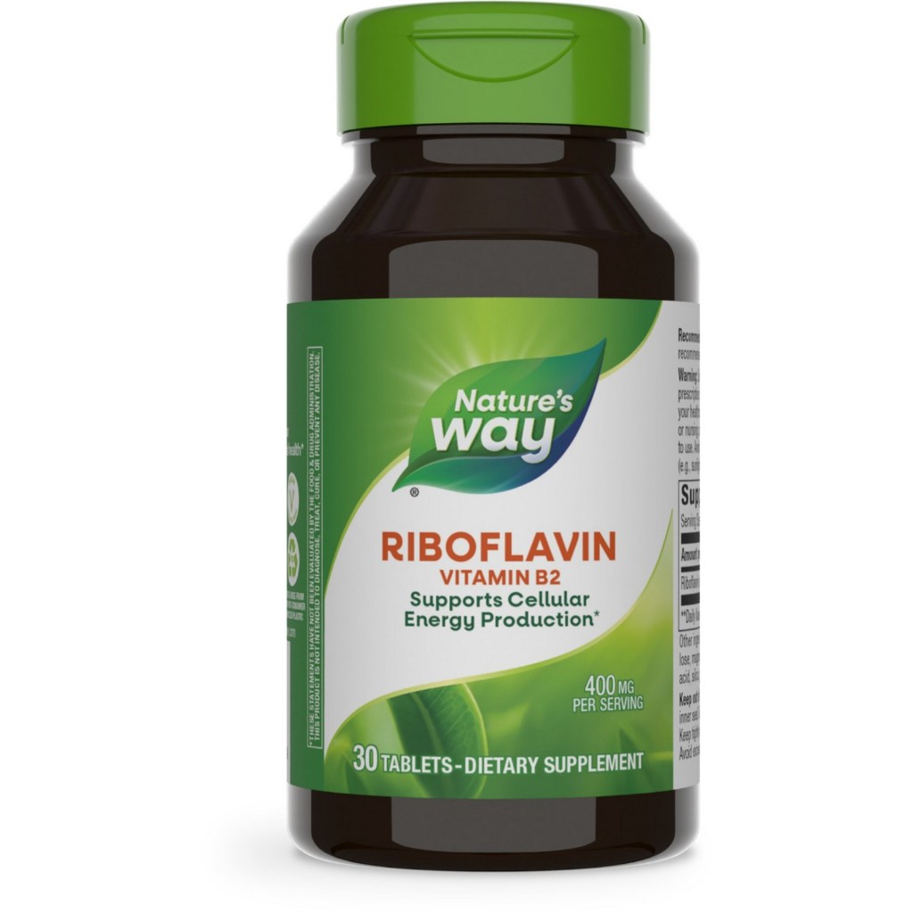 Enzymatic Therapy Riboflavin Vitamin B2 400mg เม็ด, 30 เม็ด - ผลิตในอเมริกา