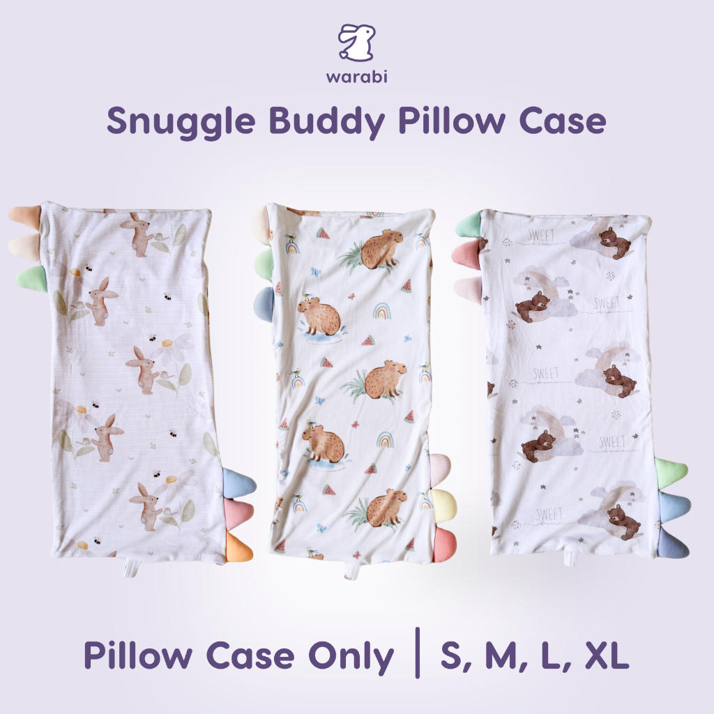 Warabi Snuggle Buddy Organic Bamboo Hypoallergenic Baby Sleep Pillow Case