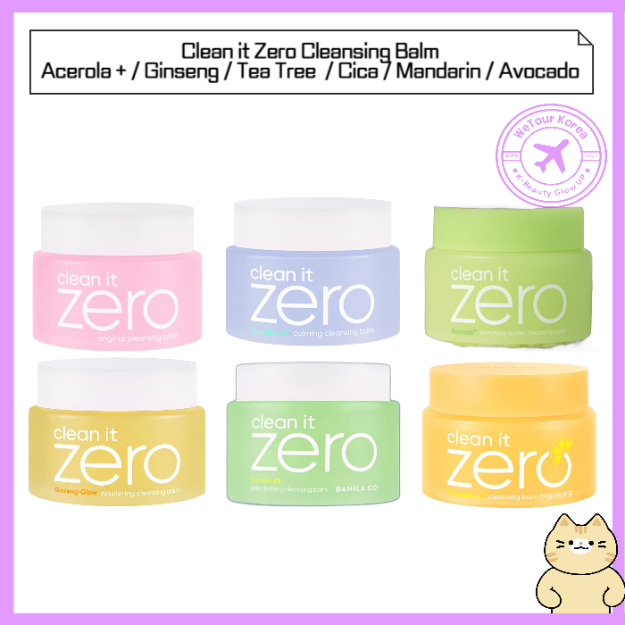 [Banila Co] Clean It Zero Cleansing Balm (Acerola+ / Cica / Ginseng / Tea Tree / Mandarin / Avocado)