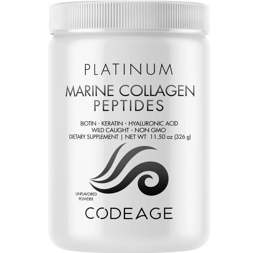 Codeage Platinum Marine Collagen Peptides Unpoured Powder 326g Made in USA