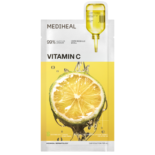 MEDIHEAL Vitamin C Mask Sheet – Brightening & Revitalizing Facial Sheet Mask