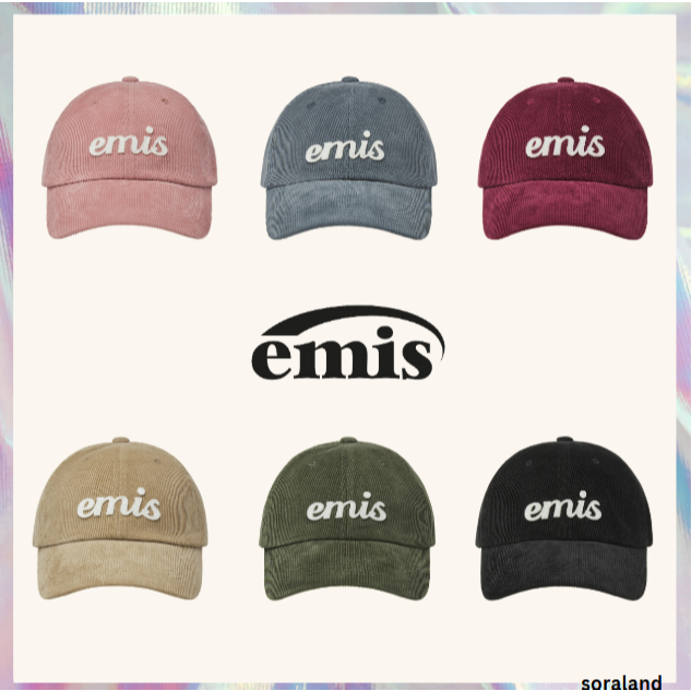 [emis] Applique CORDUROY BALL CAP 6 สี
