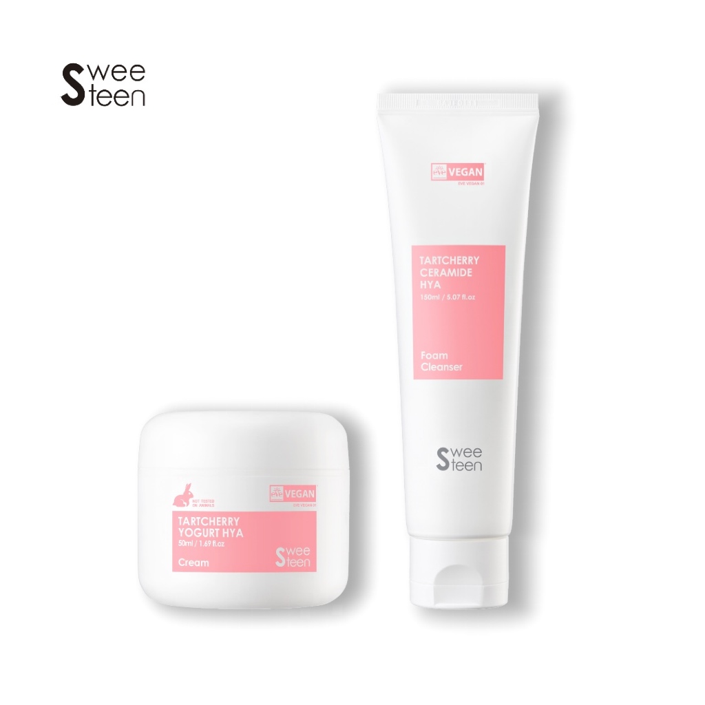 [SWEETEEN] Tart Cherry Yogurt Hyaluronic Acid Moisturizing Cream 50ml + Tart Cherry Ceramide Hyaluro