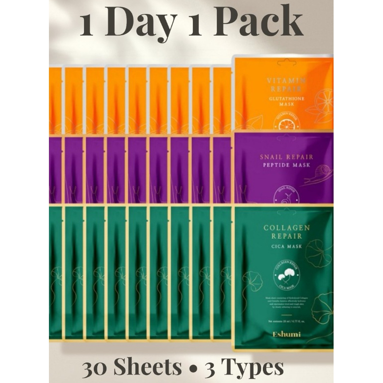 Eshumi 30 Days Daily Mask Set – ผ่อนคลาย กระจ่างใส กระชับ
