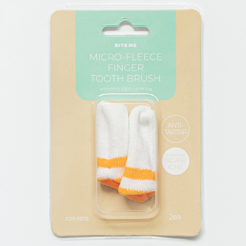 [Pet Oral CareBITE ME - แปรงสีฟันไมโครไฟเบอร์ต้านเชื้อแบคทีเรีย 99.9% 2-Pack