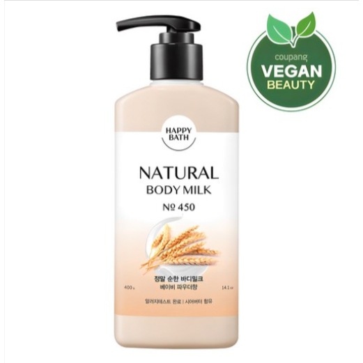 Happy Bath Really Mild Body Milk Lotion กลิ่นแป้งเด็ก 400ml [จัดส่งจากเกาหลี รับประกันสินค้าของแท้]