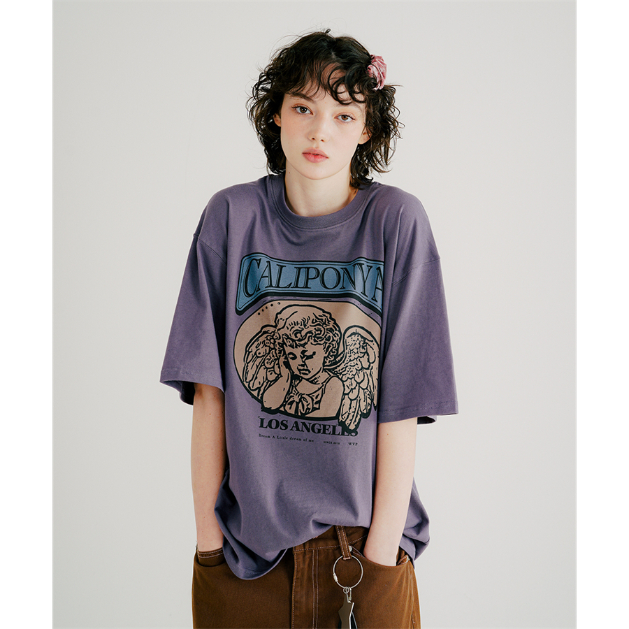 KOREA [ wvproject ] เสื้อยืดแขนสั้น Los Angeles แท้ 100%