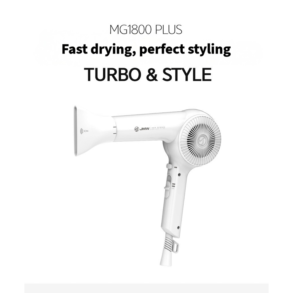 JMW MG1800 Plus ไดร์เป่าผมทรงพลัง | 220โวลต์ | ผลิตในเกาหลี | สําหรับร้านเสริมสวย&บ้าน