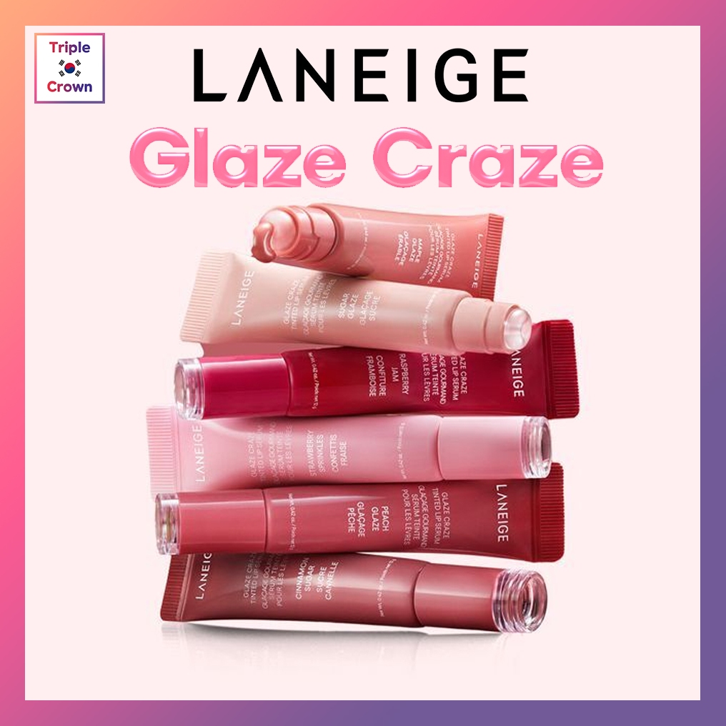 LANEIGE GLAZE CRAZE TINTED LIP SERUM 6 สี
