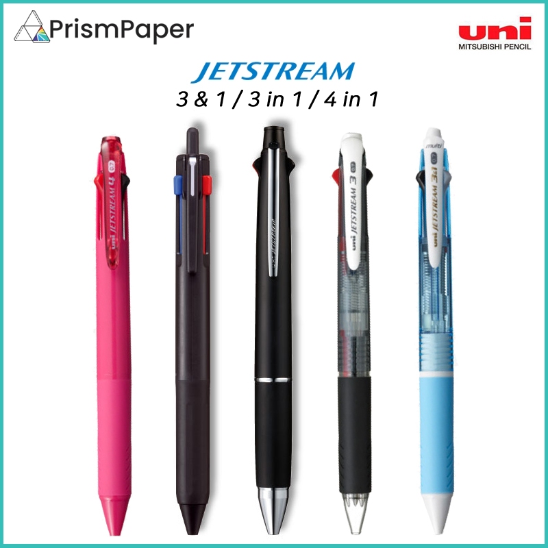 MITSUBISHI มหาวิทยาลัย มิตซูบิชิ เจ็ทสตรีม 3&1 / ปากกาลูกลื่น 3 สี / ปากกาลูกลื่น 4 สี 0.38 มม. / 0.5 มม./ 0.7 มม