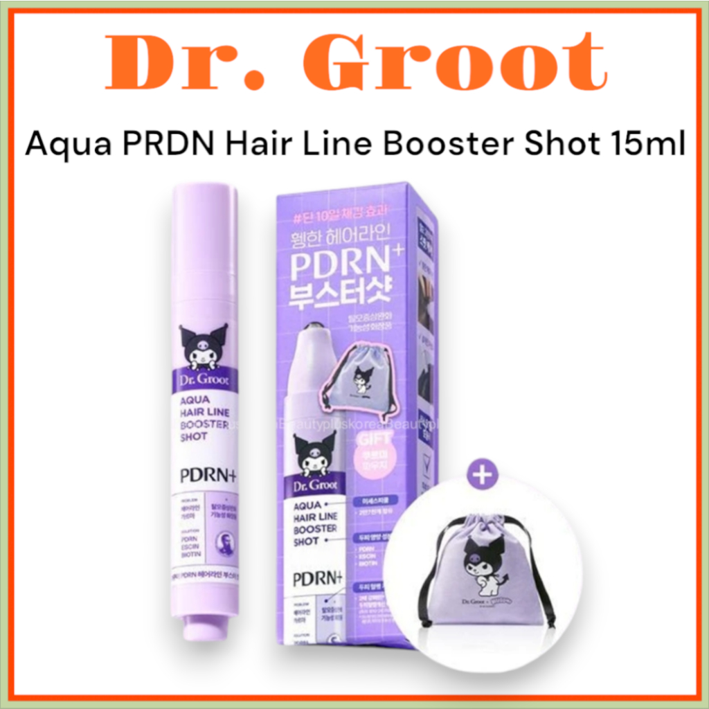 [ดร. Groot] Aqua PRDN Hair Line Booster Shot 15ml Kuromi Edition (+ กระเป๋า Kuromi)
