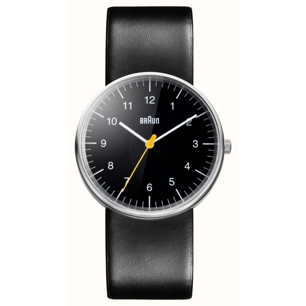 BRAUN Mens All Black Quartz Watch Black Strap Stainless Steel Case BN0021BKBKG / from Seoul, Korea