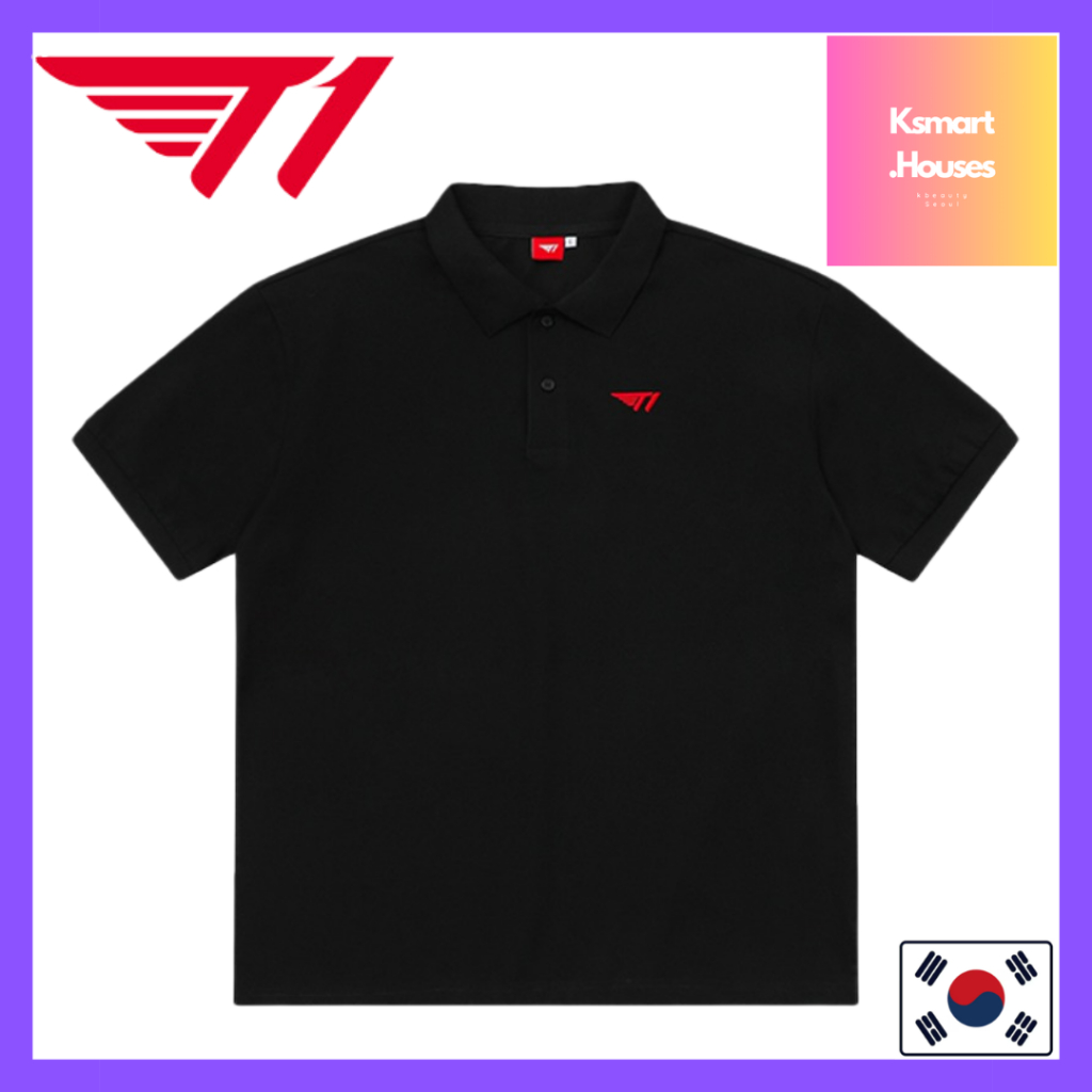 เสื้อโปโล T1 Logo - สีดํา T1 KOREA official product