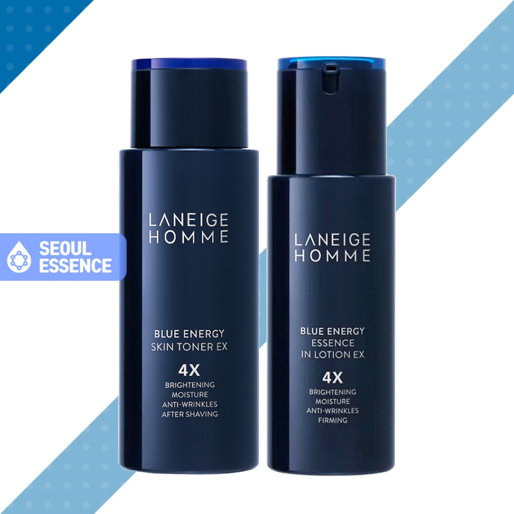 Laneige Homme Blue Energy EX Skin Toner / Essence in Lotion / Duo Gift Set - Man(Men) Anti-Aging, Elasticity Up, Intense Care