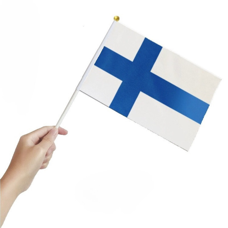 Spot Delivery 68 ฟินแลนด์5PCS Hand-Waving Flag 14*21*30 ซม.ธงโลกแฟน Props วันชาติ Meting Club Flags