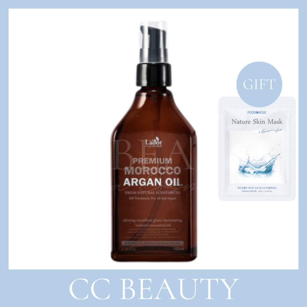 Lador Premium Moroccan Argan Hair Oil 100ml - บํารุง, ส่องแสง, Frizz Control, ซ่อมแซมสําหรับทุกสภาพเส้นผม
