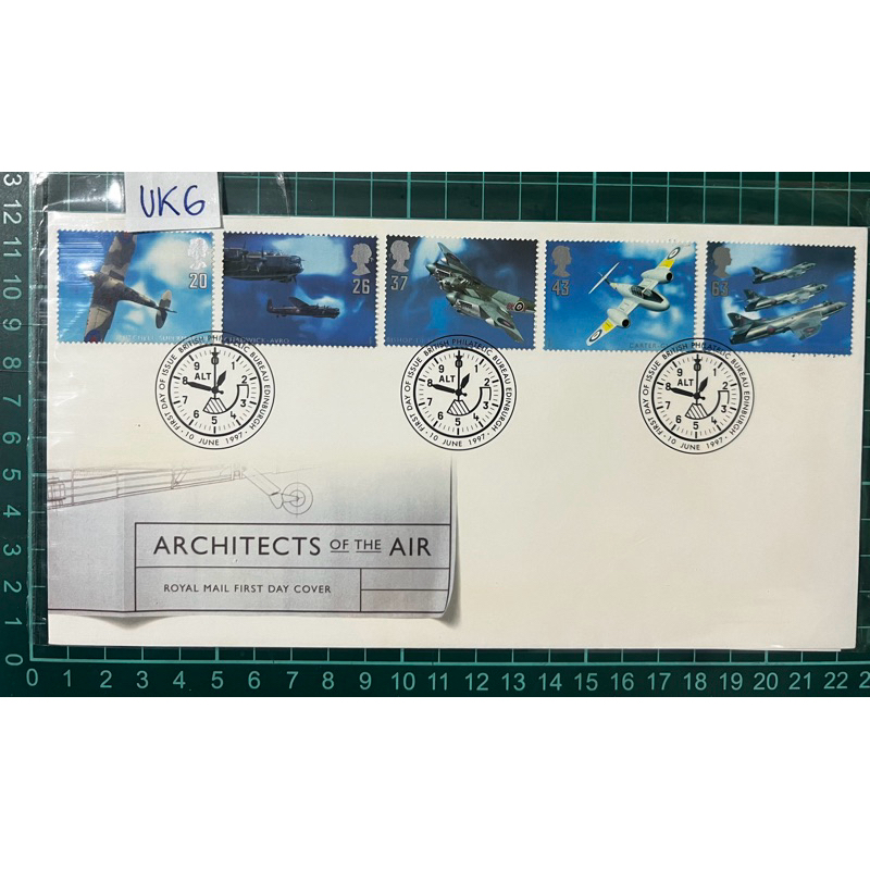 UK 6 GB FDC 1997 Architects of the Air Commemorative Royal Mail ปกวันแรกตามเห็น
