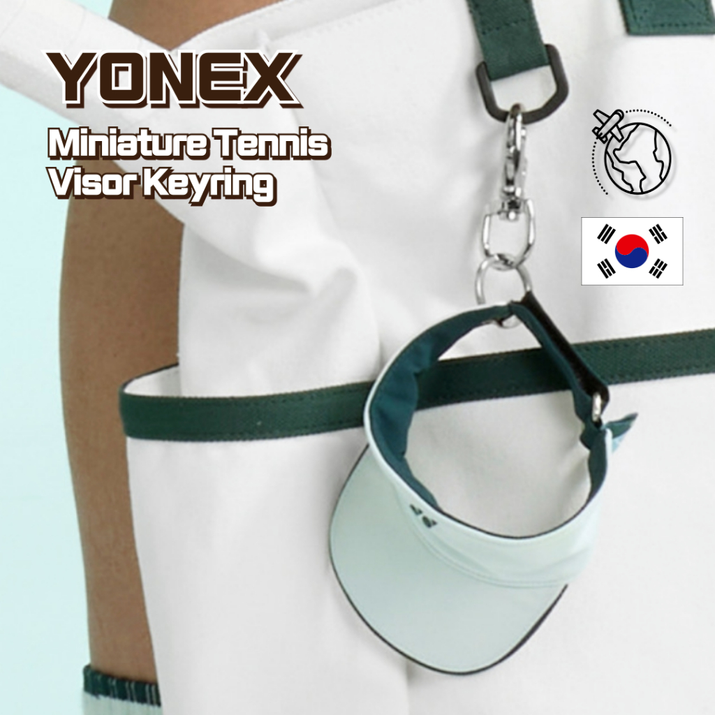 YONEX Tennis Sun Visor Keyring–Sporty Cap Bag Charm Cyclists, แบดมินตัน, วิ่ง, พวงกุญแจกอล์ฟ