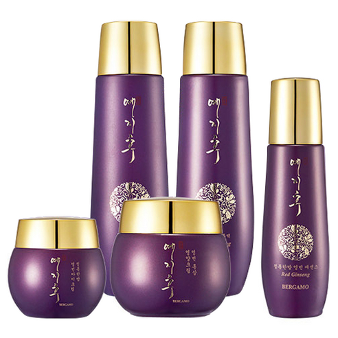 Yezihu Yeongbin Red Ginseng ชุดสกินแคร์ 5 ชิ้น – Herbal Anti-Aging & Hydrating Routine