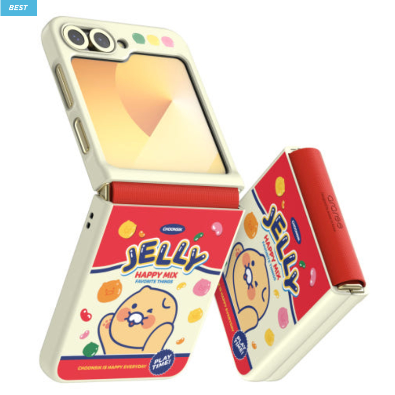 Araree X Kakao choonsik - เคสแข็งฝาครอบบานพับแม่เหล็กสําหรับ galaxy z flip 6 / เคส flip6 น่ารัก