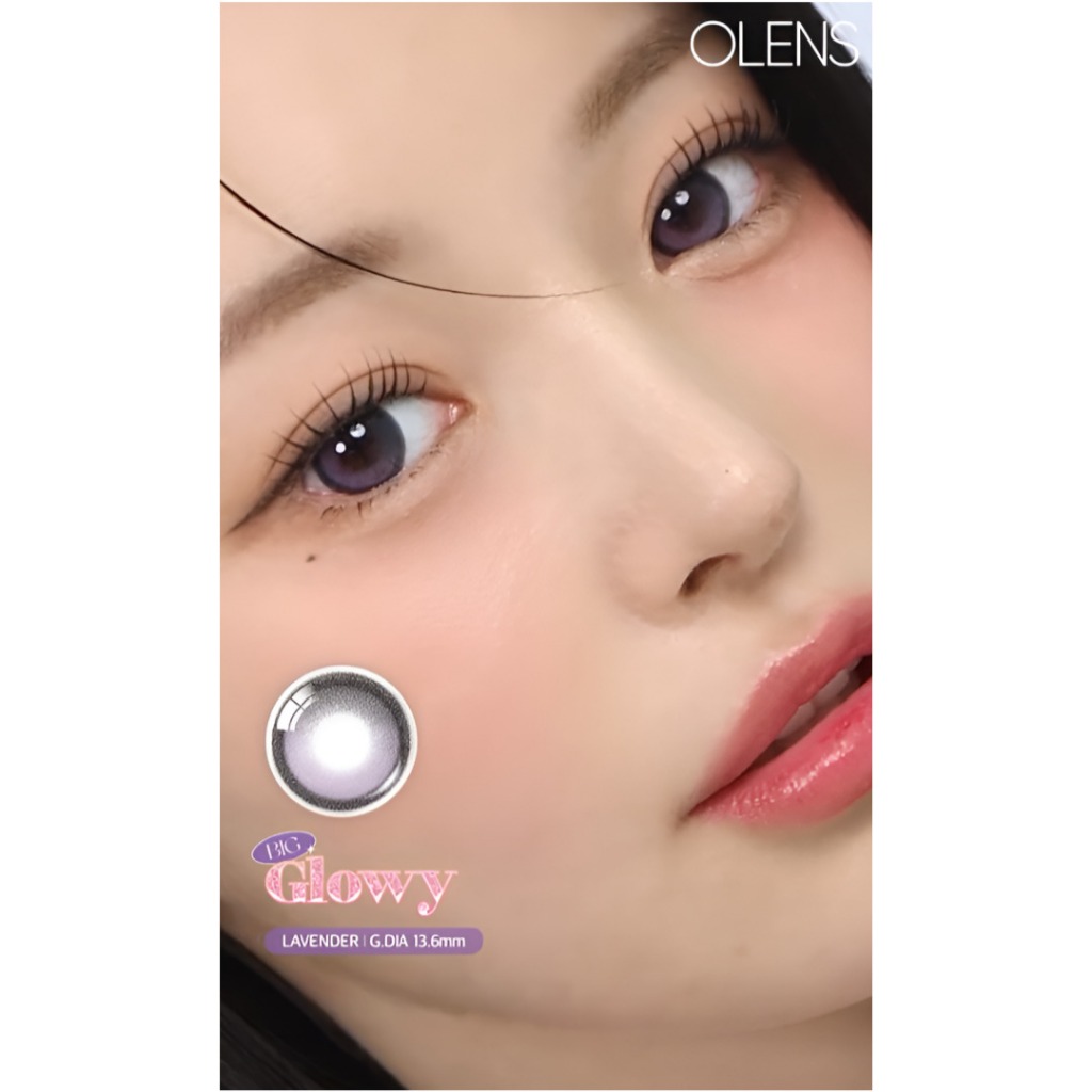 OLENS BIG GLOWY LAVENDER Month – 1 สี  | รายเดือน BIG GLOWY LAVENDER คอนแทคเลนส์สี K-Beauty 2p 1 กล่