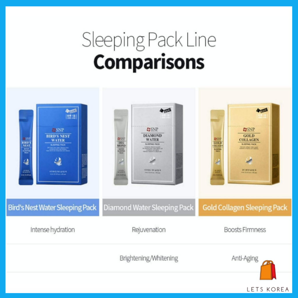 [SNP] Sleeping Stick Pack(4ml x 20ea) - Birds Nest / Gold Collagen / Diamond Water