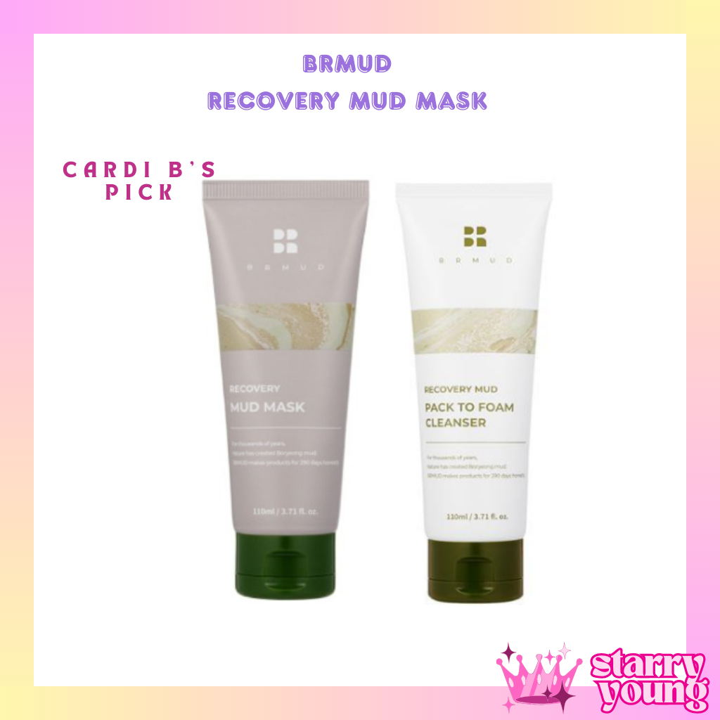 Brmud Recovery Mud Mask /BRMUD Recovery Mud Back To Foam Cleanser มาส์กโคลน