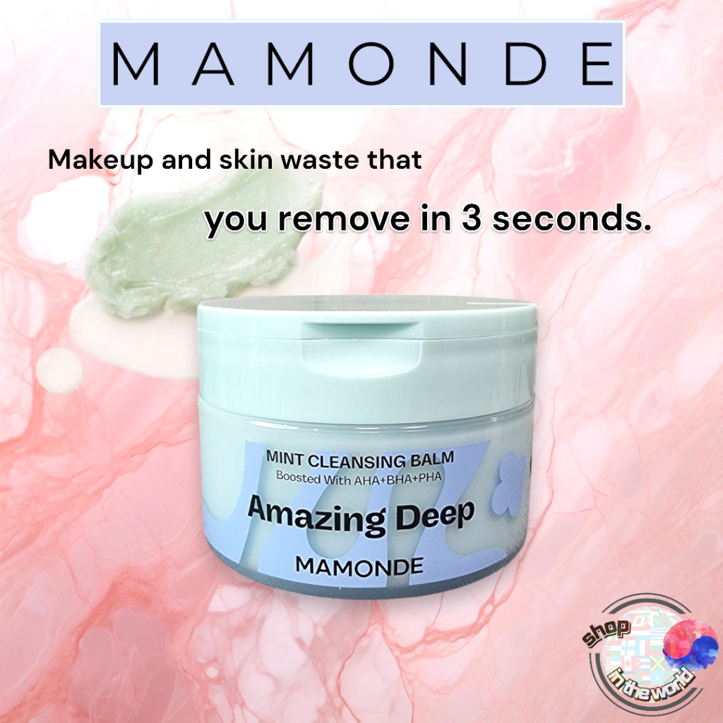 [MAMONDE]Amazing Deep MINT CLEANSING BALM คลีนซิ่งบาล์ม AHA+BHA+PHA สกินแคร์ โซลูชั่น.