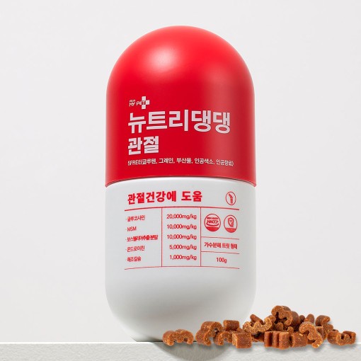 Nutridangdang อาหารเสริมร่วมสําหรับสุนัข 100g ผลิตในเกาหลีรองรับสุขภาพเข่าและกระดูกอ่อน