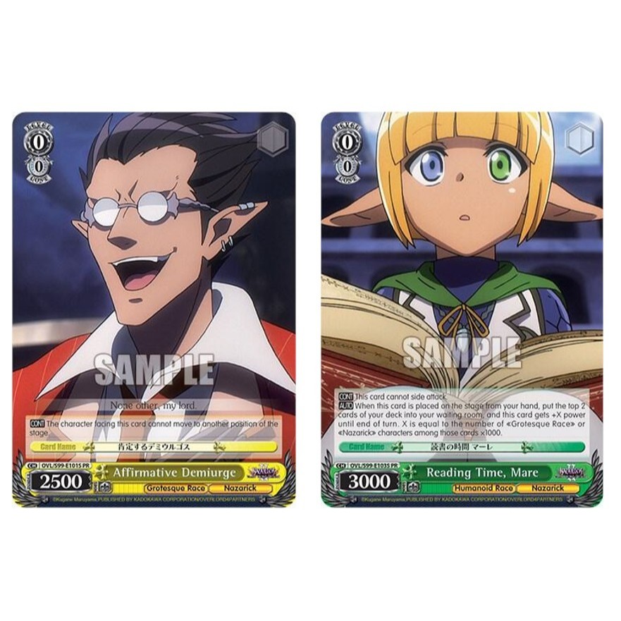 Weiss Schwarz ภาษาอังกฤษ Demiurge OVL/S99-E101S PR / Reading Time, Mare OVL/S99-E103S PR