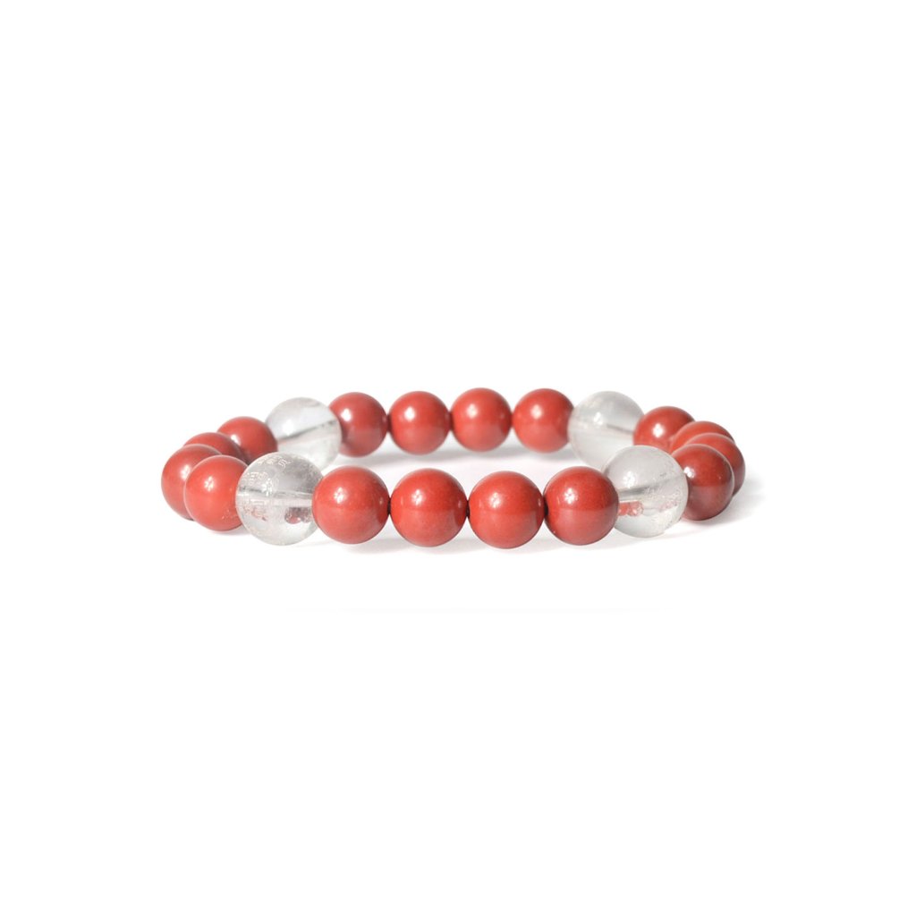 Enlightened Shield Buddha & Cinnabar Round Bead สร้อยข้อมือพิเศษ