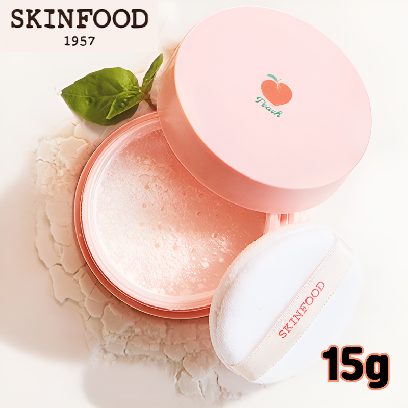 [SKINFOOD] Peach Cotton Multi Finish Powder แป้งฝุ่น คุมมัน 15g