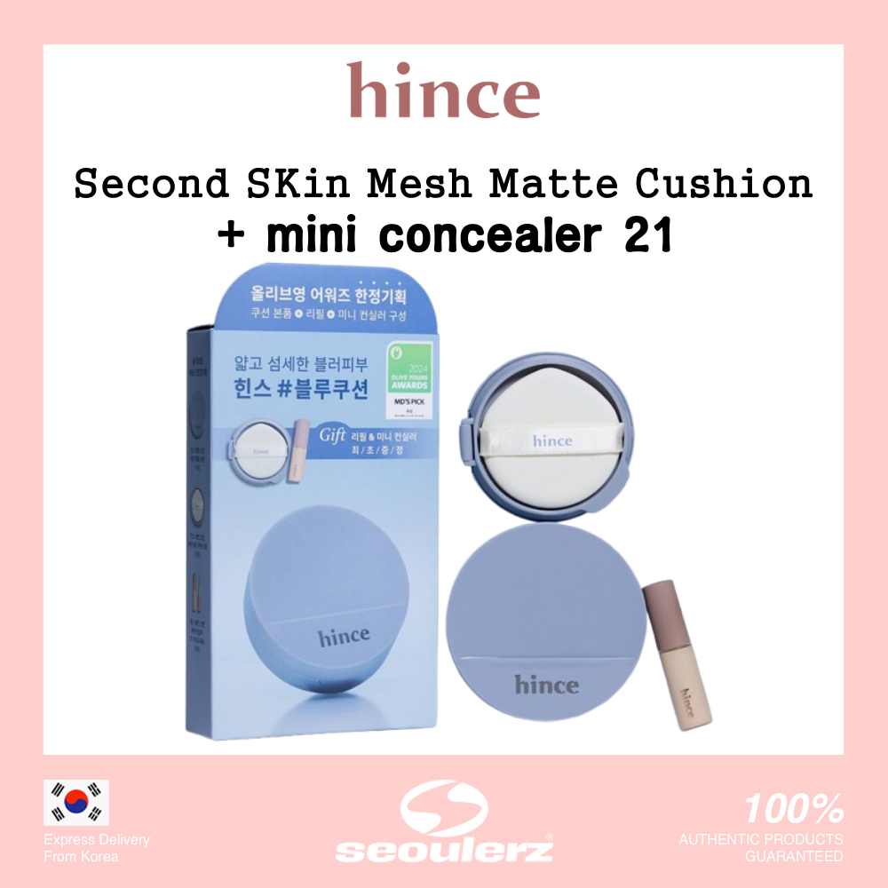 [HINCE] Second Skin Mesh Matte Cushion 12g + Refill 12g SPF40,PA++