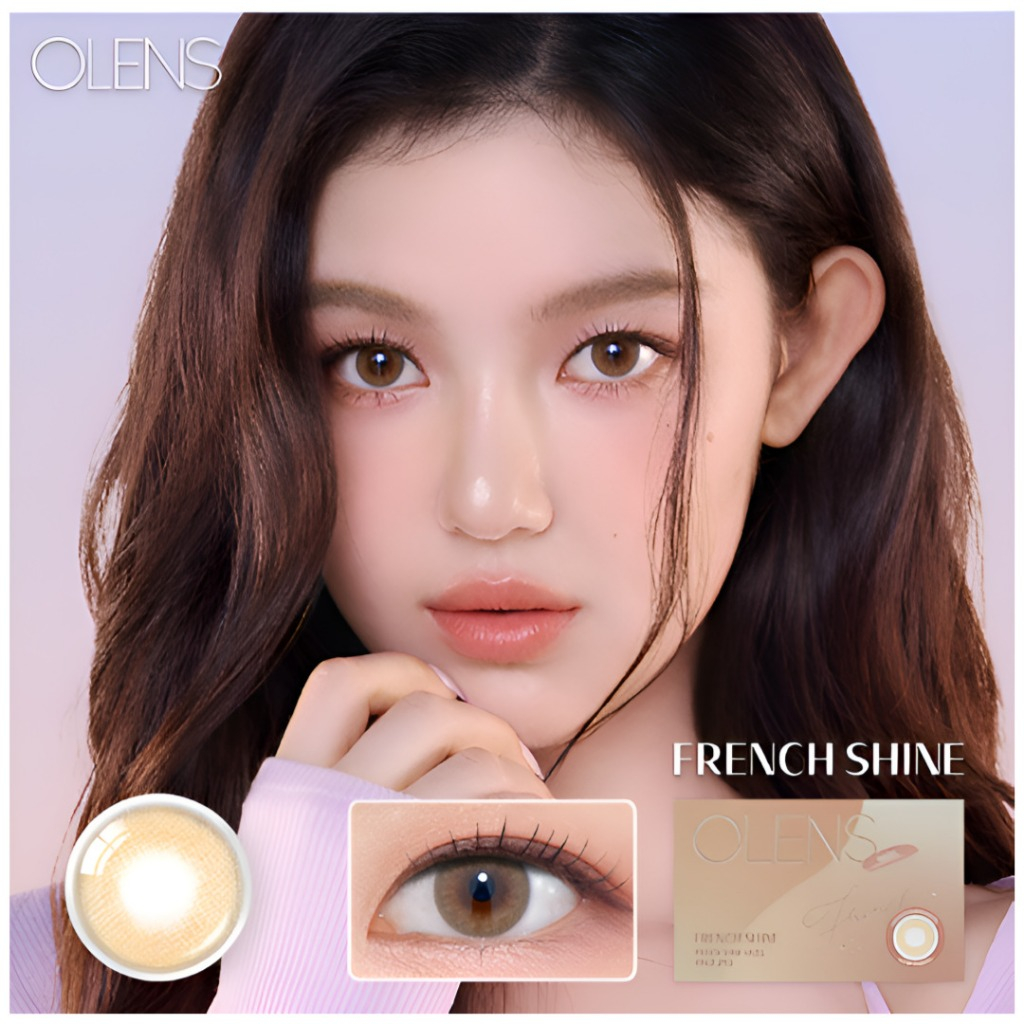 OLENS FRENCH SHINE หมอกเดือน – 1 สี  | รายเดือน french shine คอนแทคเลนส์สี K-Beauty 2p 1 กล่อง