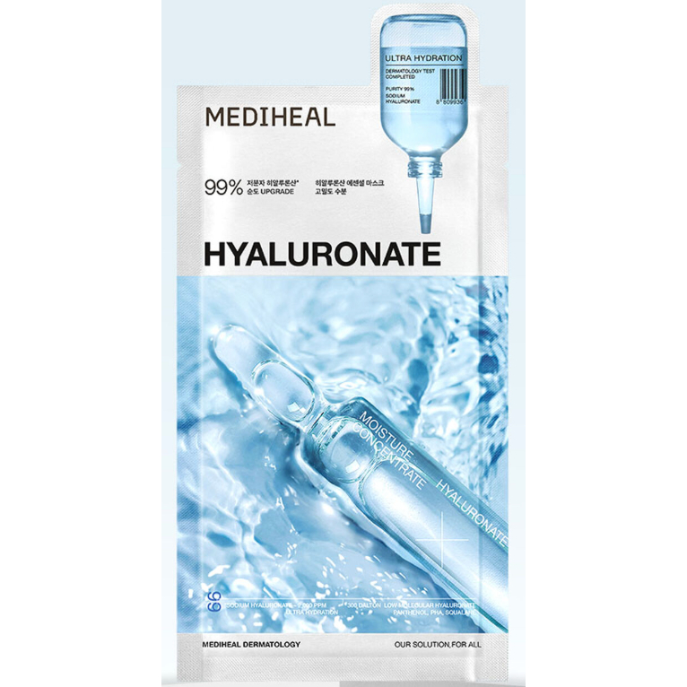 MEDIHEAL Hyaluronate Mask Sheet – Intense Hydration & Skin Plumping Facial Sheet Mask