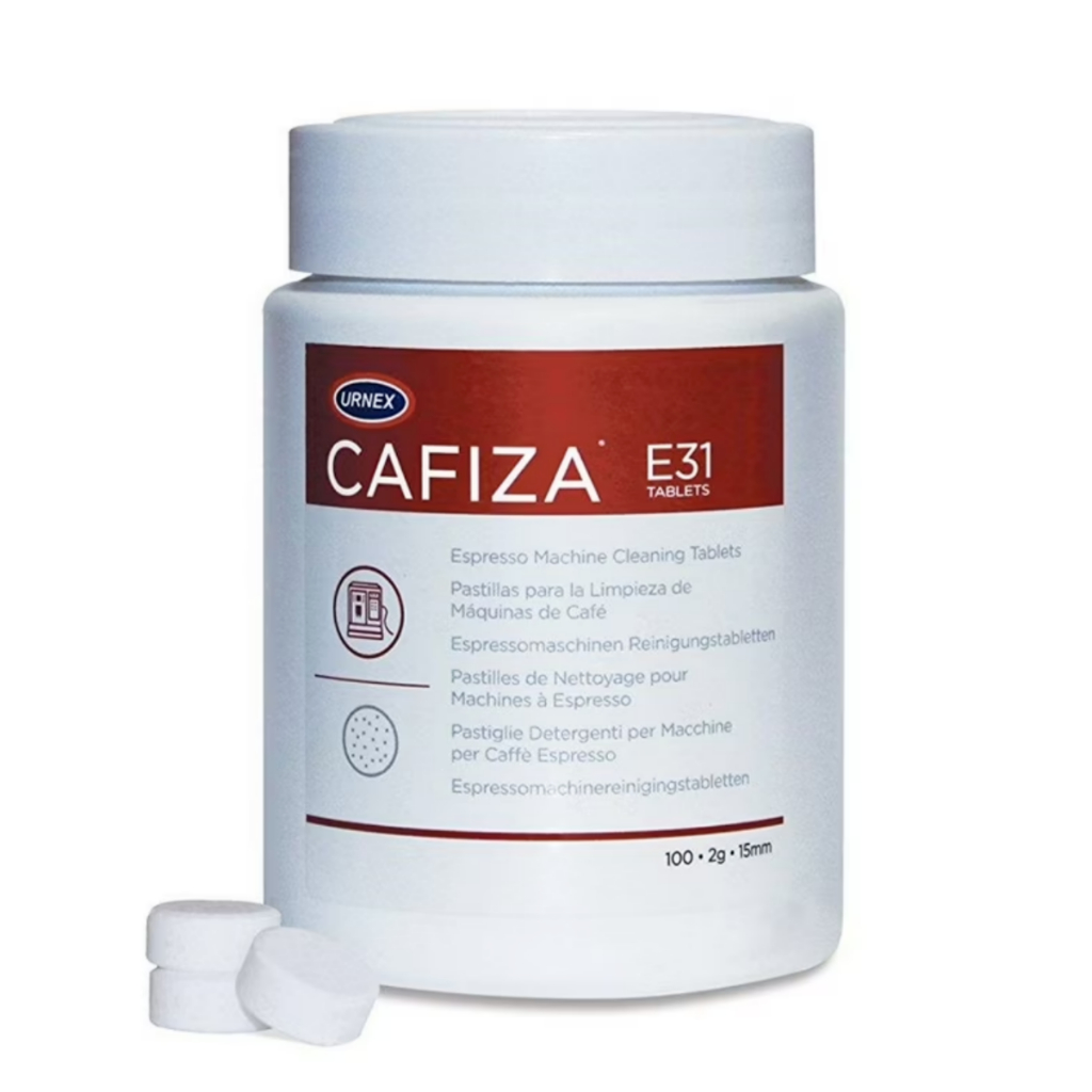 Urnex CAFIZA ทําความสะอาดอุปกรณ์เอสเปรสโซ 100-Tablet(200g) น้ํายาทําความสะอาดอุปกรณ์เอสเปรสโซระดับมื
