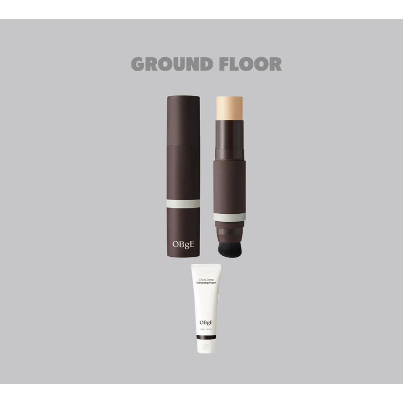 OBgE NATURAL COVER FOUNDATION 13g(3 SHADES) พร้อมของขวัญ