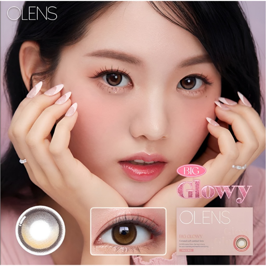 OLENS BIG GLOWY HAZEL Month – 1 สี  | รายเดือน BIG GLOWY HAZEL คอนแทคเลนส์สี K-Beauty 2p 1 กล่อง